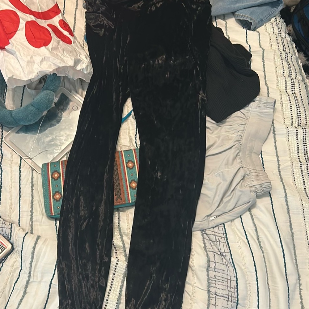 Fabletics Black Velvet Leggings